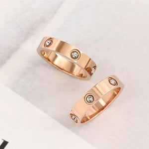 Elegant Rose Gold Love Ring For Couple-birthday-gift-for-men-and-women-gift-feed.com