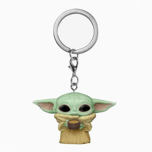 STAR WARS KEYCHAIN THE MANDALORIAN THE CHILD WITH CUP POP!-birthday-gift-for-men-and-women-gift-feed.com