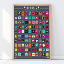 Load image into Gallery viewer, 100 Movies Bucket List Poster-birthday-gift-for-men-and-women-gift-feed.com
