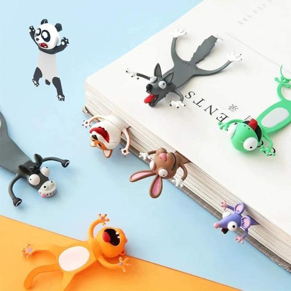 3D Cartoon Squashed Animal Bookmarks-birthday-gift-for-men-and-women-gift-feed.com