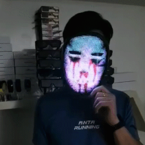Full Face LED Display Mask For Halloween