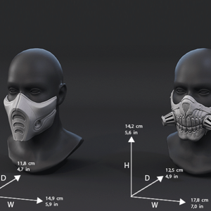 GAMBODY 3D Printable Cool Looking Face Masks-birthday-gift-for-men-and-women-gift-feed.com