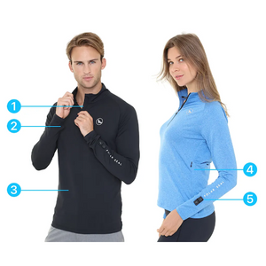 POLAR SEAL: Heated Long Sleeve Zip Tops For Cold Weather-birthday-gift-for-men-and-women-gift-feed.com
