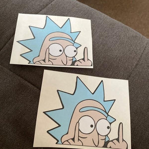 Rick and Morty: RICK FINGER Sticker-birthday-gift-for-men-and-women-gift-feed.com