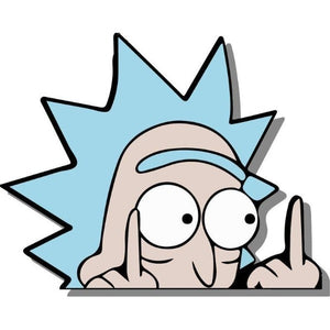 Rick and Morty: RICK FINGER Sticker-birthday-gift-for-men-and-women-gift-feed.com