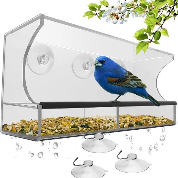 Acrylic Window Bird Feeder-birthday-gift-for-men-and-women-gift-feed.com