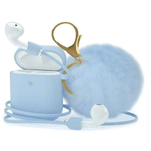 Airpods Case Cover with Pompom Keychain-birthday-gift-for-men-and-women-gift-feed.com