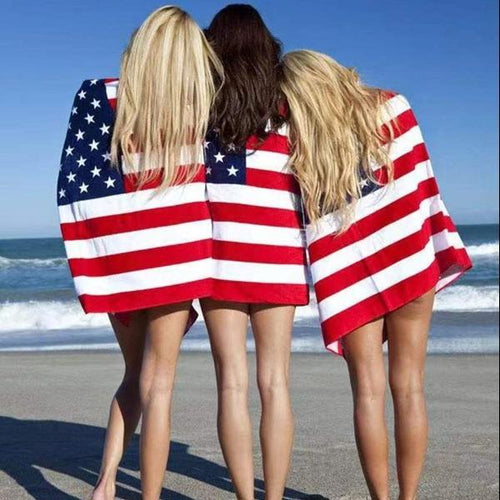 American Flag Beach Towel-birthday-gift-for-men-and-women-gift-feed.com