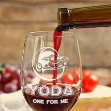 Load image into Gallery viewer, Baby Yoda One For Me Wine Glass-birthday-gift-for-men-and-women-gift-feed.com

