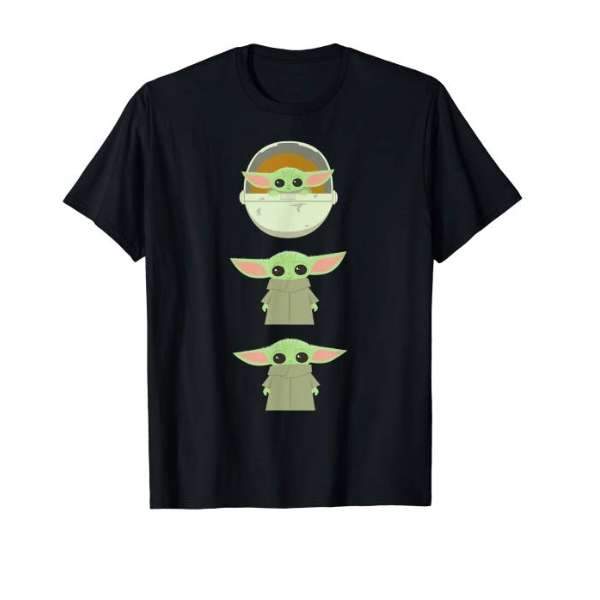 Baby Yoda T-Shirt Cartoon Poses-birthday-gift-for-men-and-women-gift-feed.com