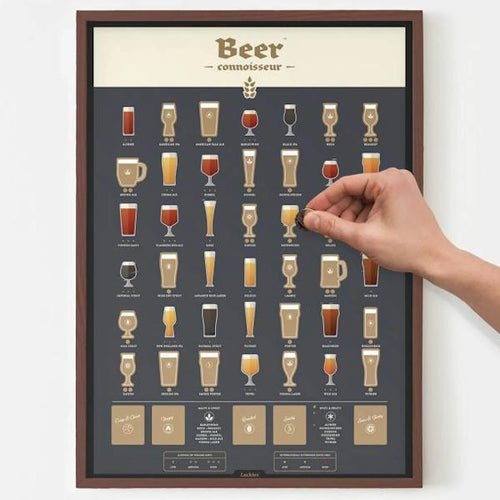 Beer Connoisseur Scratch Poster-birthday-gift-for-men-and-women-gift-feed.com