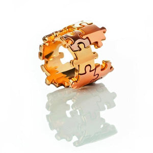 Borderless Three Color Gold Puzzle Ring-birthday-gift-for-men-and-women-gift-feed.com