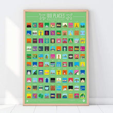 Load image into Gallery viewer, Bucket List Scratch Off Poster: 100 Places-birthday-gift-for-men-and-women-gift-feed.com
