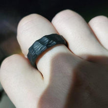 Load image into Gallery viewer, Carbon Fiber Wedding Set Black Engagement Rings-birthday-gift-for-men-and-women-gift-feed.com
