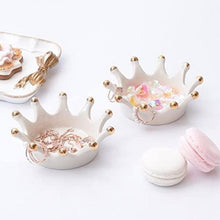 Load image into Gallery viewer, Ceramic Crown Jewelry Ring Holder Tray-birthday-gift-for-men-and-women-gift-feed.com
