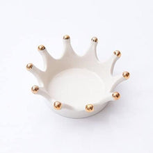 Load image into Gallery viewer, Ceramic Crown Jewelry Ring Holder Tray-birthday-gift-for-men-and-women-gift-feed.com
