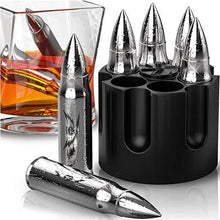Load image into Gallery viewer, CLOSED GIVEAWAY - Bullet Shaped Metal Whiskey Stones-birthday-gift-for-men-and-women-gift-feed.com
