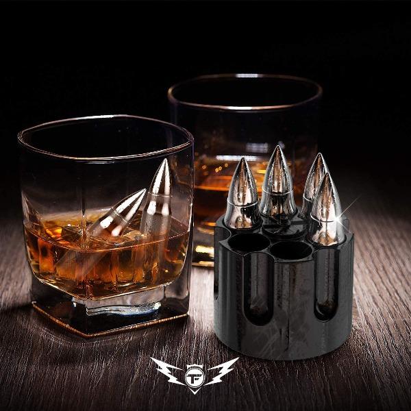 CLOSED GIVEAWAY - Bullet Shaped Metal Whiskey Stones-birthday-gift-for-men-and-women-gift-feed.com