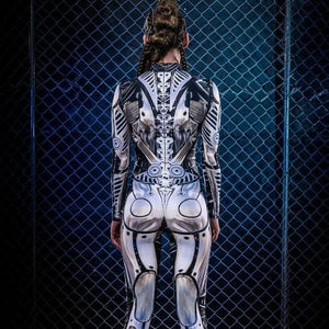 Cyberpunk Robot Adult Halloween Costume For Women-birthday-gift-for-men-and-women-gift-feed.com
