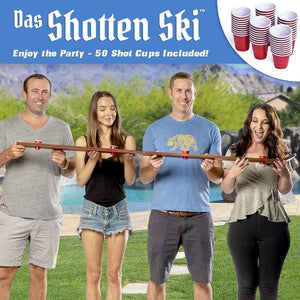 DAS SHOTTEN SKI Rustic Wood 4 Person Drinking Ski-birthday-gift-for-men-and-women-gift-feed.com