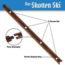 Load image into Gallery viewer, DAS SHOTTEN SKI Rustic Wood 4 Person Drinking Ski-birthday-gift-for-men-and-women-gift-feed.com
