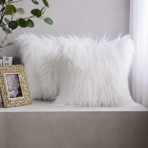 Faux Mongolian Fur Luxury Throw Pillow Covers-birthday-gift-for-men-and-women-gift-feed.com