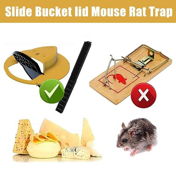 Flip N Slide Bucket Lid Mouse Trap-birthday-gift-for-men-and-women-gift-feed.com
