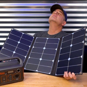 Foldable 60W Portable Solar Panel with USB Outputs-birthday-gift-for-men-and-women-gift-feed.com