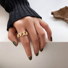 Load image into Gallery viewer, Geometric Twisted Chain Adjustable Chunky Rings for Women-birthday-gift-for-men-and-women-gift-feed.com
