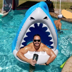 Giant Man Eating Shark Pool Float-birthday-gift-for-men-and-women-gift-feed.com