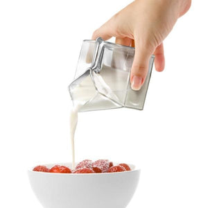HALF PINT Glass Milk Carton Creamer-birthday-gift-for-men-and-women-gift-feed.com