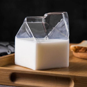HALF PINT Glass Milk Carton Creamer-birthday-gift-for-men-and-women-gift-feed.com