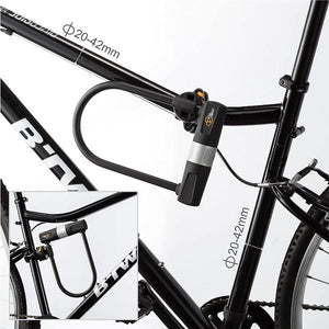 Heavy Duty Bicycle U Lock with Cable-birthday-gift-for-men-and-women-gift-feed.com