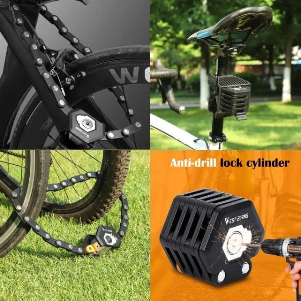 Hexagonal Foldable Anti-theft Bicycle Chain Lock-birthday-gift-for-men-and-women-gift-feed.com