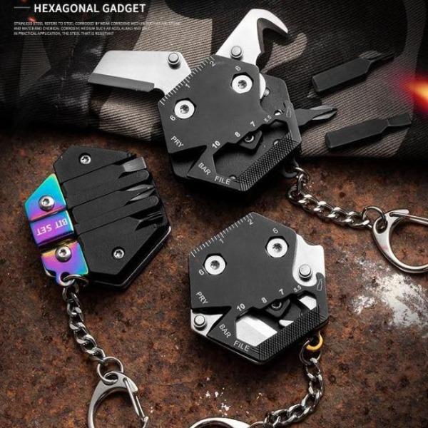 Hexagonal Multi Tool with Folding Knife-birthday-gift-for-men-and-women-gift-feed.com