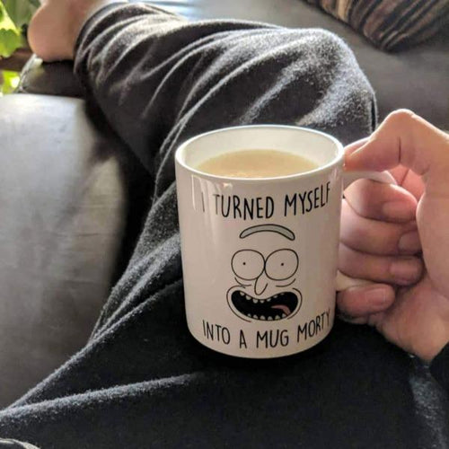 I TURNED MYSELF INTO A MUG Rick and Morty Coffee Mug-birthday-gift-for-men-and-women-gift-feed.com