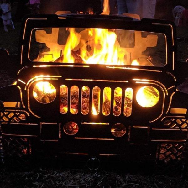 Jeep Fire Pit Outdoor Fire Pit For BBQ Camping-birthday-gift-for-men-and-women-gift-feed.com