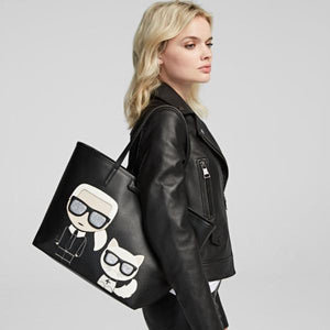 KARL LAGERFELD Women's IKONIK Shopper Bag-birthday-gift-for-men-and-women-gift-feed.com