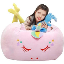 Load image into Gallery viewer, Kids Stuffed Animal Storage Bean Bag Chair-birthday-gift-for-men-and-women-gift-feed.com
