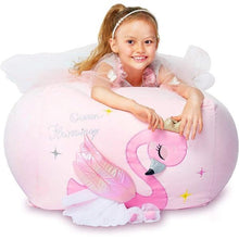 Load image into Gallery viewer, Kids Stuffed Animal Storage Bean Bag Chair-birthday-gift-for-men-and-women-gift-feed.com
