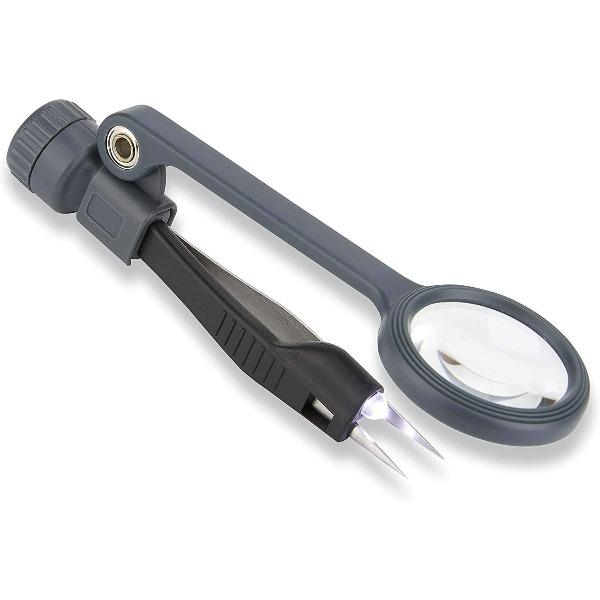 LED Light Magnifying Glass with Precision Tweezers-birthday-gift-for-men-and-women-gift-feed.com