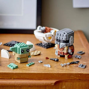 LEGO BrickHeadz The Mandalorian and The Child Star Wars Kit-birthday-gift-for-men-and-women-gift-feed.com