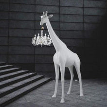 Load image into Gallery viewer, Life Size Giraffe in Love Chandelier in White-birthday-gift-for-men-and-women-gift-feed.com
