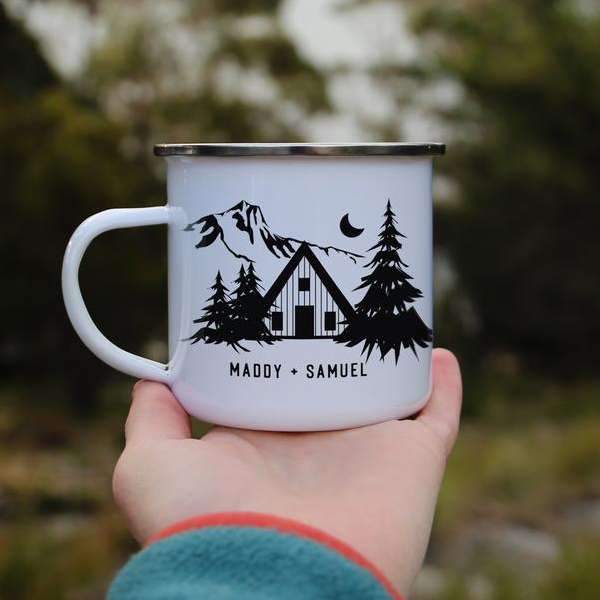 Log Cabin Decor Camping Mug-birthday-gift-for-men-and-women-gift-feed.com