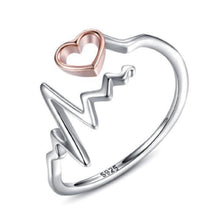 Load image into Gallery viewer, Medical Heartbeat Wave With Heart Ring Jewelry Gift-birthday-gift-for-men-and-women-gift-feed.com
