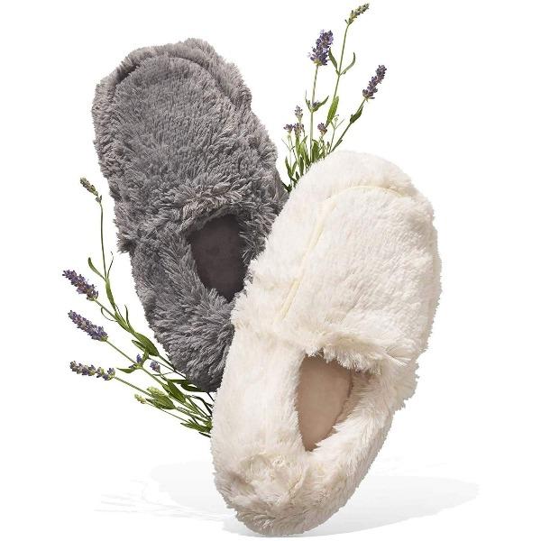 Microwaveable Lavender Scented Warmies Slippers-birthday-gift-for-men-and-women-gift-feed.com