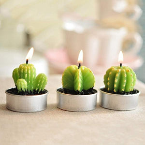 Mini Decorative Cactus Tea Light Candles-birthday-gift-for-men-and-women-gift-feed.com