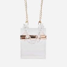 Load image into Gallery viewer, Mini Square Vanity Bag in Clear Perspex-birthday-gift-for-men-and-women-gift-feed.com
