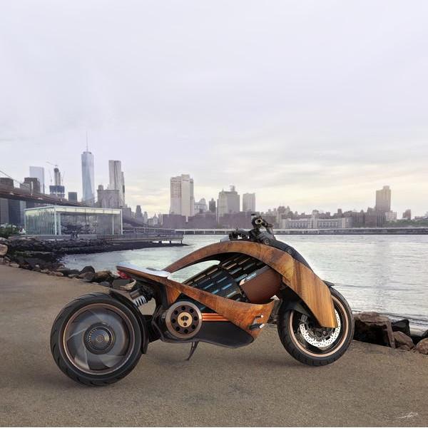 NEWRON EV-1 Wooden Electric Motorcycle-birthday-gift-for-men-and-women-gift-feed.com