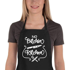 NO BITCHIN IN MY KITCHEN Funny Cooking Apron-birthday-gift-for-men-and-women-gift-feed.com